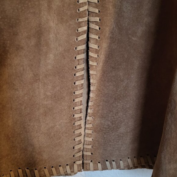 Vintage Suede Jacket with Floral Embroidery - Picture 7 of 10